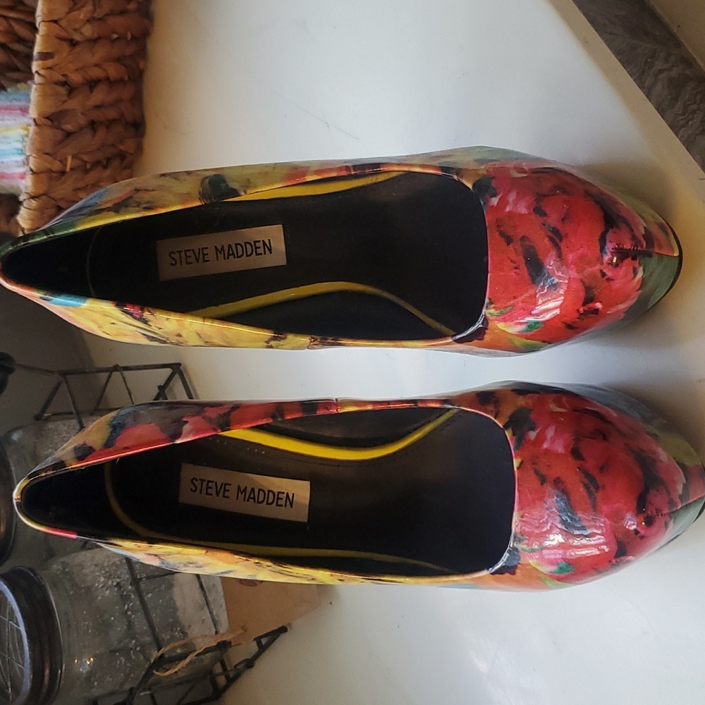 4 inch Multi Color platform heels